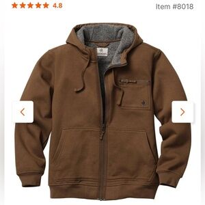 NWT Legendary Whitetails Men’s North Woods Berber Lined Zip Front Hoodie , XL
